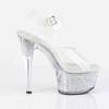 Pleaser - ASPIRE608RSI Sandale à bride à la cheville, Pole dance chaussures - Transparent Product image